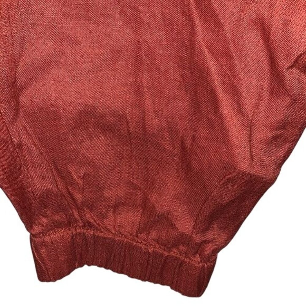 Marc New York Linen Rust Drawstring Jogger Pants … - image 5